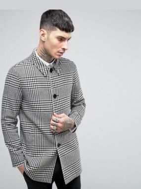 Prince of Wales check DOUGIE POW mac coat